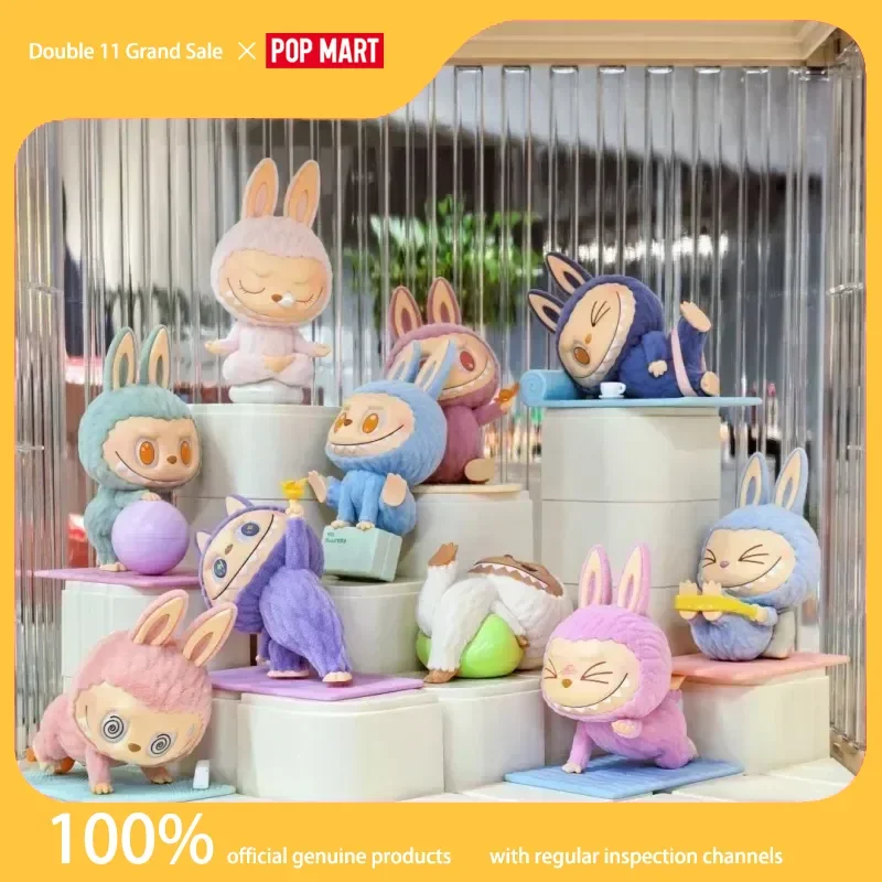 

Genuine Popmart Labubu Lazy Yoga Cute Figurines Blind Box Decorations Dolls Dolls Trendy Toys Ornamentsmysterious Box Glue