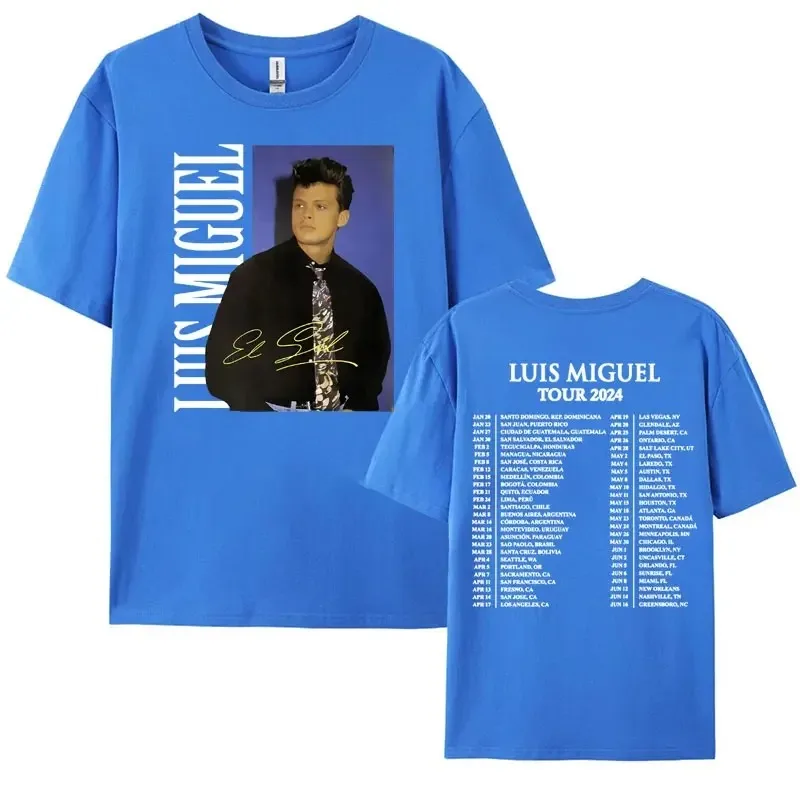 Limited Luis Miguel Tour 2024 Graphic T Shirts Men Fashion Hip Hop Street T-shirt Unisex 90s Vintage Style Oversized Cotton Tees