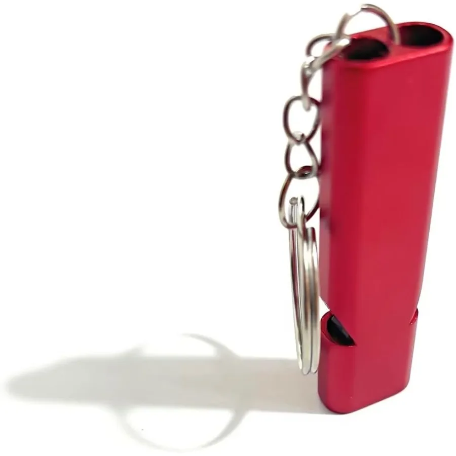 4 عبوات بصوت عال 120 ديسيبل أنبوب مزدوج صافرة الطوارئ سبائك الألومنيوم مقاومة للتآكل صافرة السلامة مع الحبل وسلسلة المفاتيح مثالية fo #5