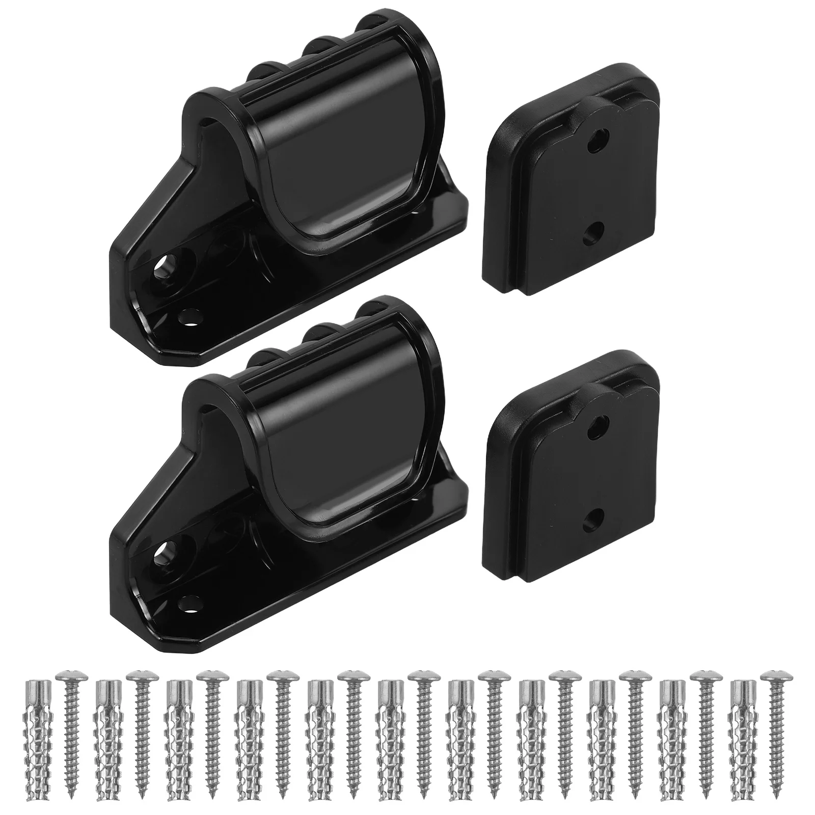 

1Set Retractable Gate Replacement Parts Black for Indoor Outdoor Baby Pet Safety Doorway Stairs Hardware Kit Includes Latches