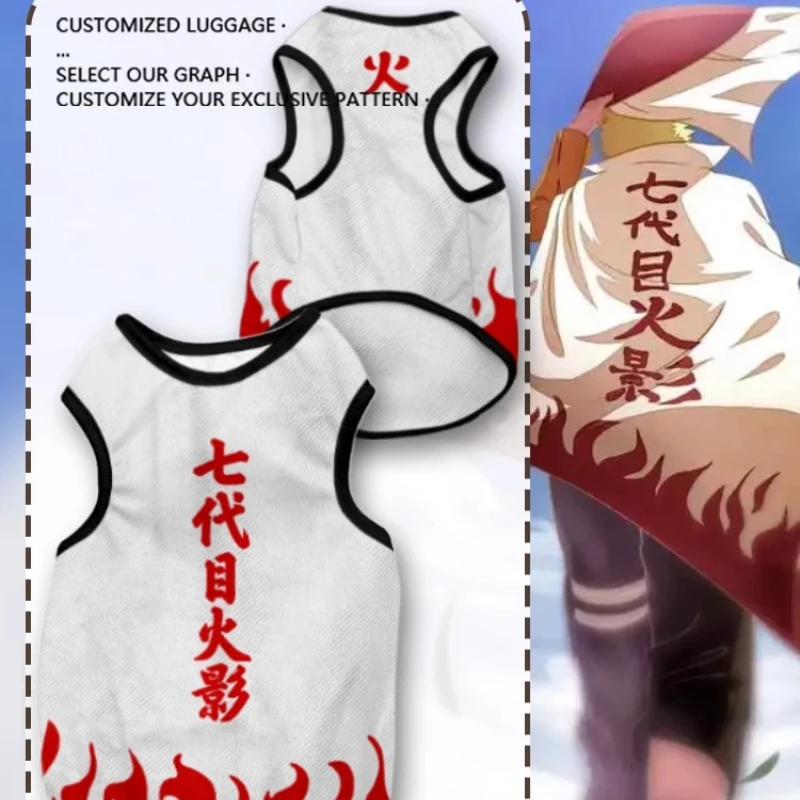

Naruto peripheral pet supplies Seventh generation Akira Akuto Ninja dog cat dog clothes pet vest clothes Teddy golden hair