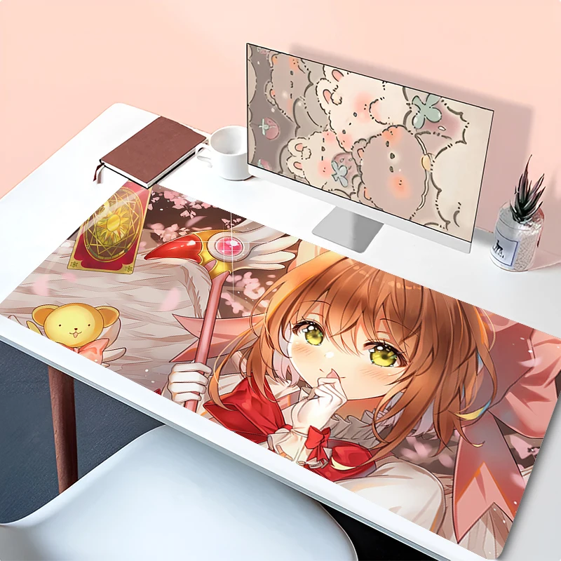 Mouse Pad HD Print Anime Desktop Mouse Mat Laptop C-card C-captor Sakura Mousepad Kawaii Girl PC Gaming Accessories Keyboard Pad