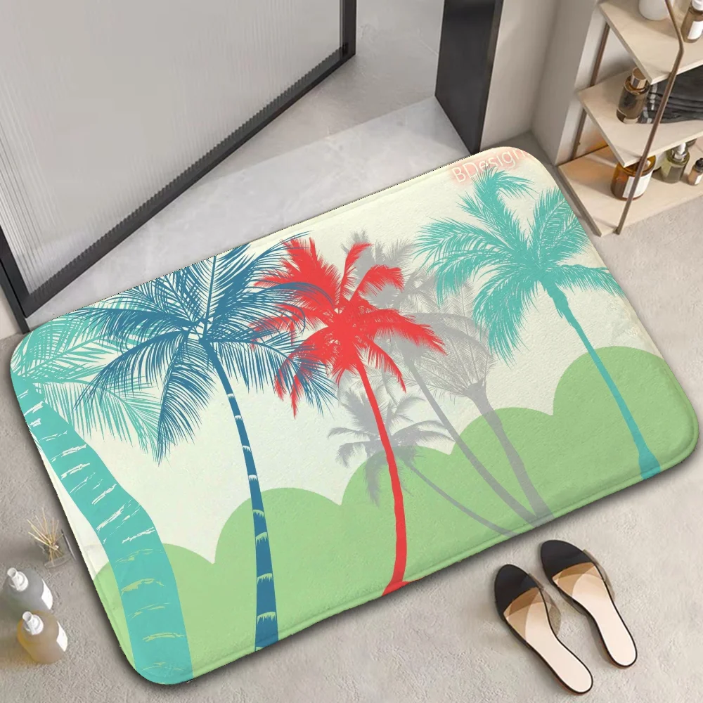 Plant Door Mat Bath Mats Bathroom Rug Mat for Kitchen Carpet Rugs Foot Floor Prayer Non-slip House Entrance Home Textile Garden