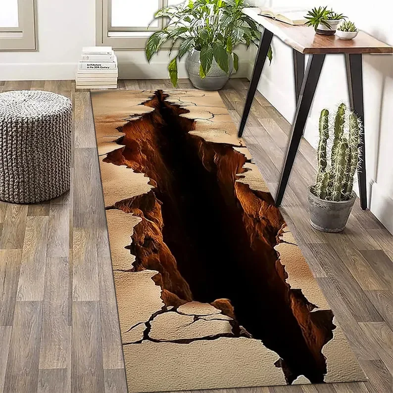 3D Rug Illusion Rug 3D Huge Crack Rug Optical Illusion Rug Deep Hole Rug Non Slip  Room Rug Bedroom Rug Living Room Rug