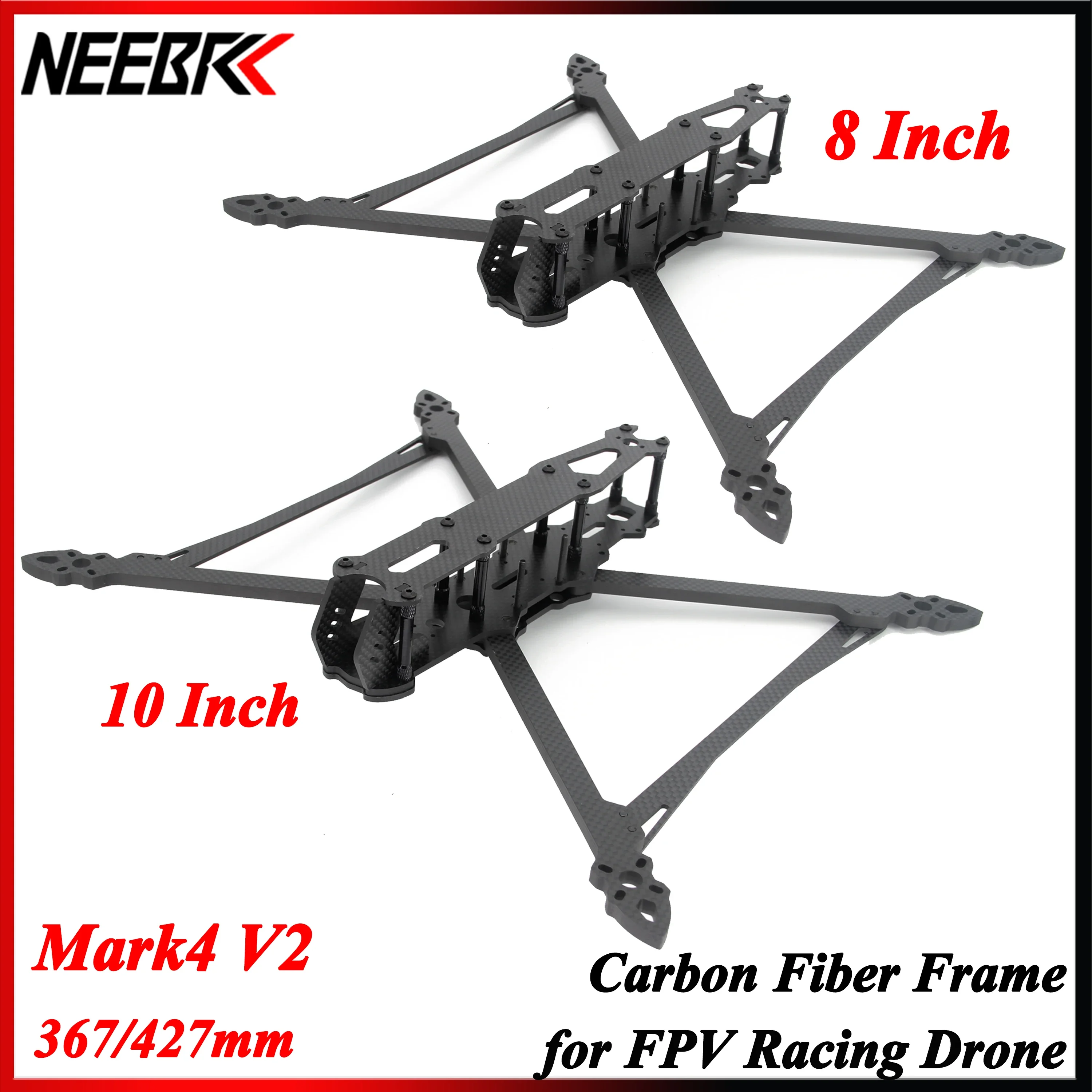 

Mark4 V2 8/10inch 367/427mm Carbon Fiber Frame Kit for FPV Racing Drone RC Plane Quadcopter Four-axle APEX DIY Model Toy Parts