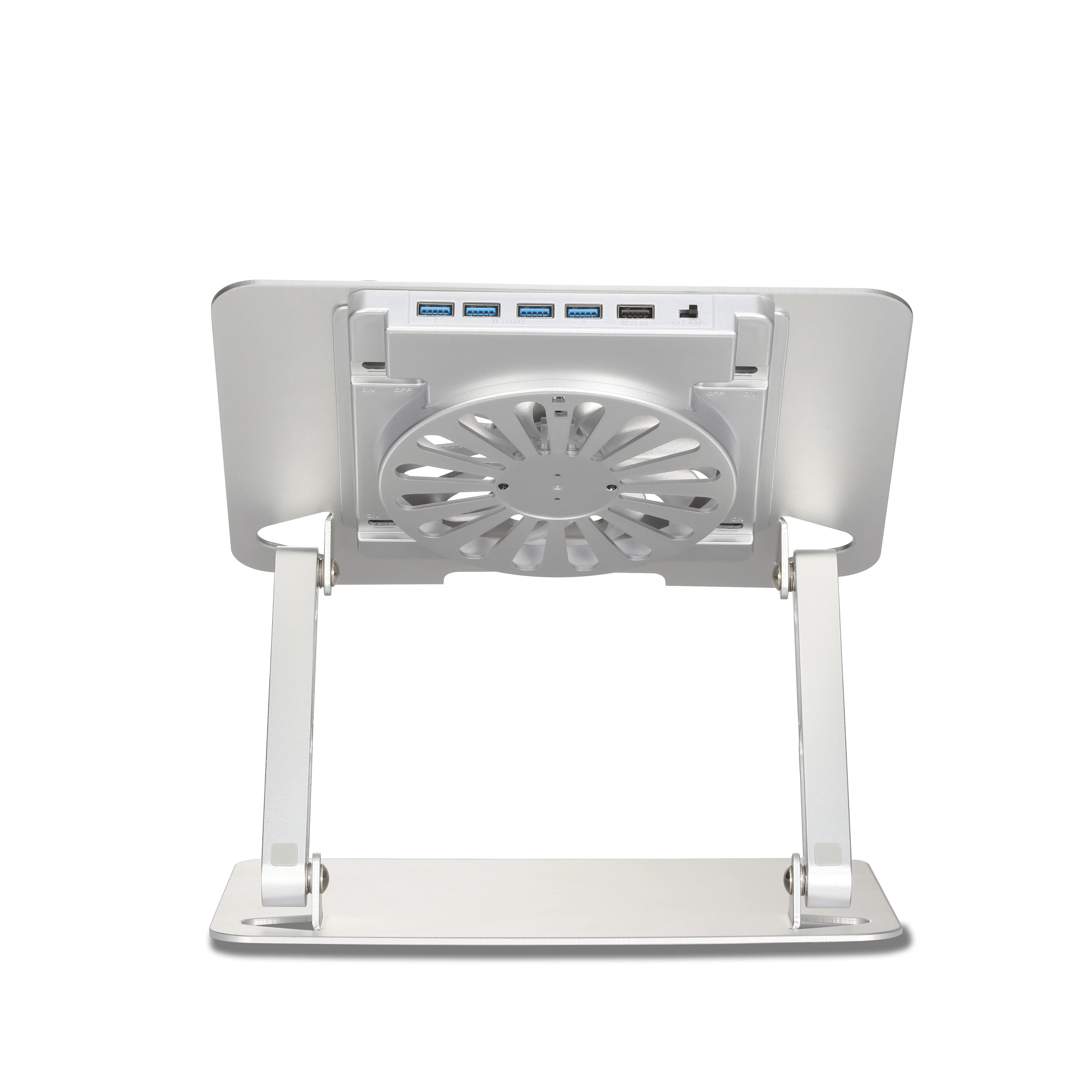 Ergonomic Height Multi-Angle Adjustable Foldable Laptop Stand With Fan With USB HUB N49 laptop riser