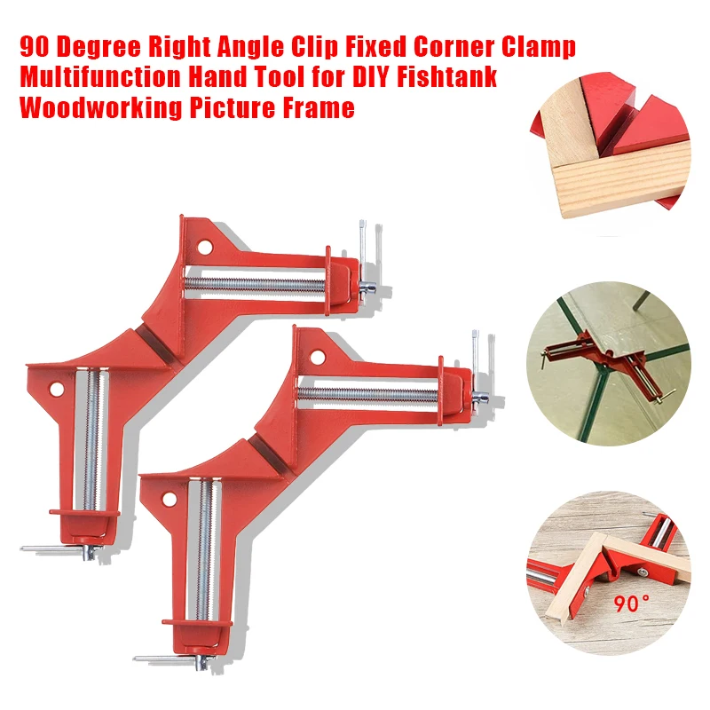 90 Degrees Corner Clamp, Right Angle Clamp, Picture Frame Holder, Glass Holder, DIY Woodworking Hand Tools