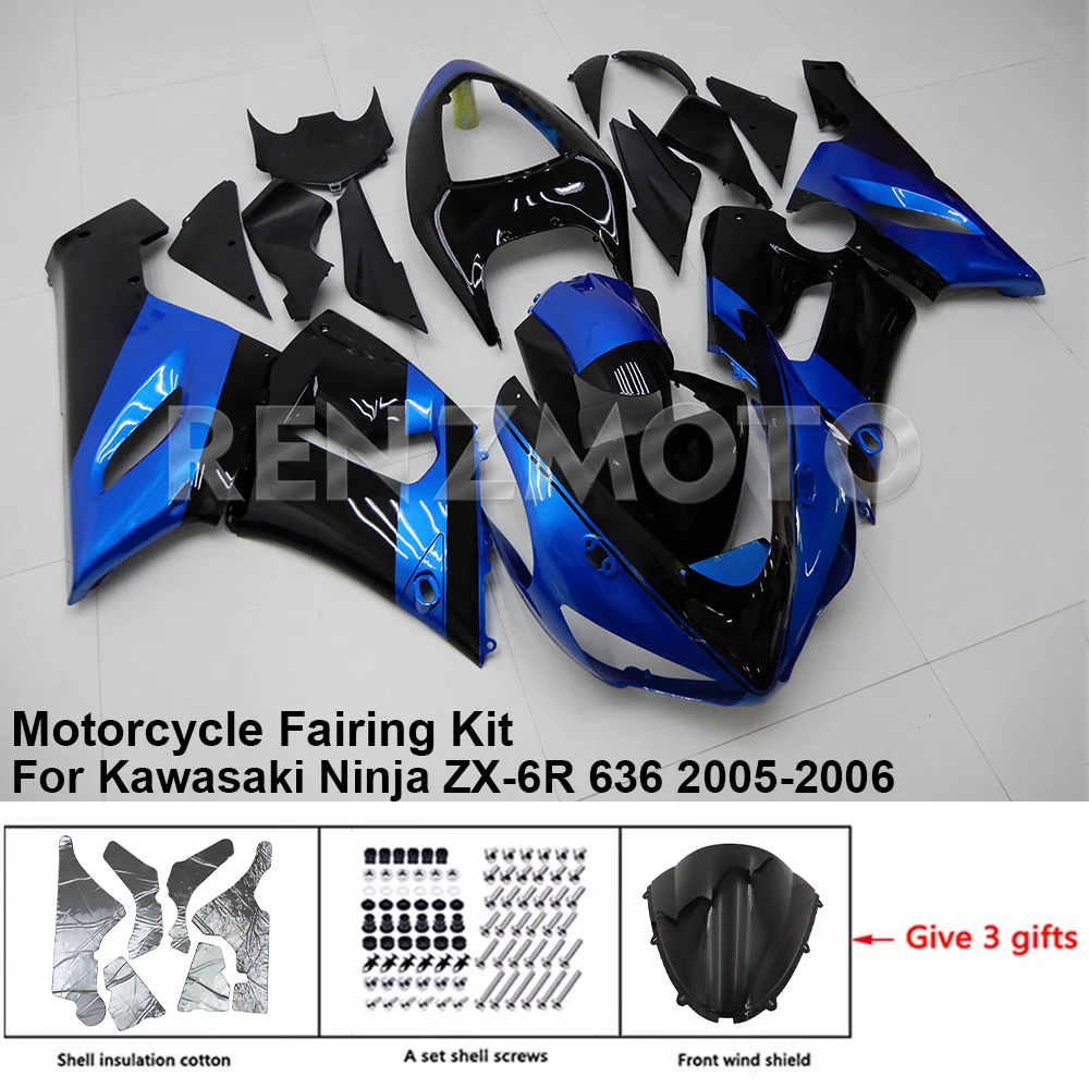 

K0605-103a Motorcycle Fairing Set Body Kit Plastic For Kawasaki Ninja ZX-6R 636 2005-2006 Accessories ABS Injection Bodywork