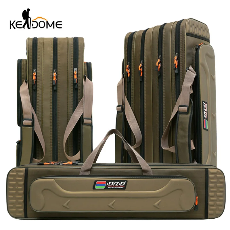 

2/3/4 layer 80/90/100/120CM Fishing Bag Multifunctional Fishing Rod Reel Lure Pole Storage Bag Case Fishing Gear Tackle XA153G