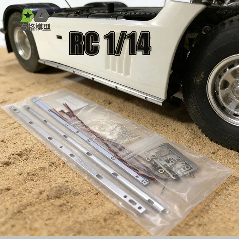 

Металлические боковые юбки с LED-подсветкой 170 мм для радиоуправляемых моделей Tamiya SCANIA R470 R730 1851 1/14, запчасти для самостоятельной сборки