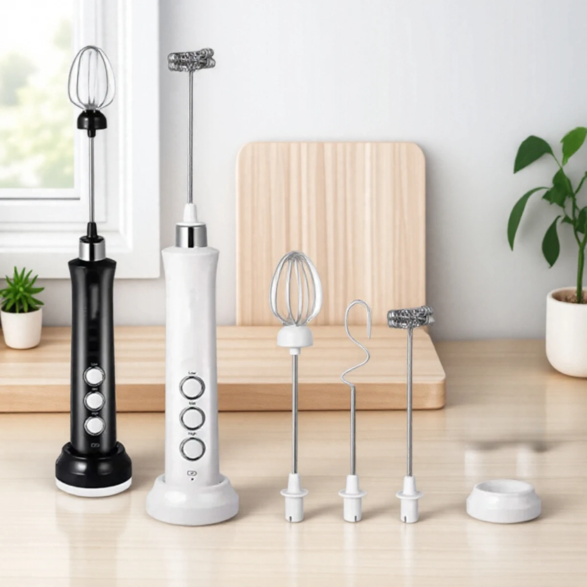 

Wireless Electric Milk Frother USB Rechargeable Handheld Foam Maker 3 Speed for Latte Cappuccino Hot Chocolate Kitchen Tool