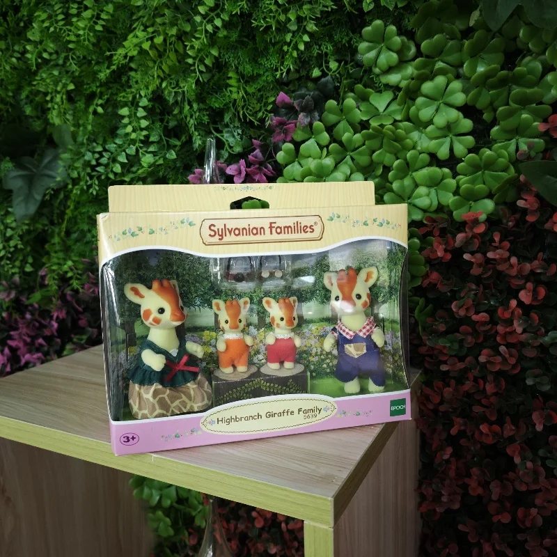 Sylvanian Families Accessoires Calico Critters Meisjes Kinderspeelgoed Miniatuur Anime Pop Kinderspeelgoed High Branch Giraffe Familie