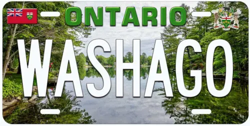 Washago Ontario Canada Novelty Car License Plate Aluminum
