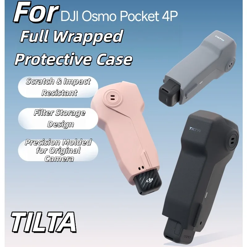 TILTA Flip Protective Case for DJI Osmo Pocket 4P, Filter Storage Anti-Drop Camera Accessories