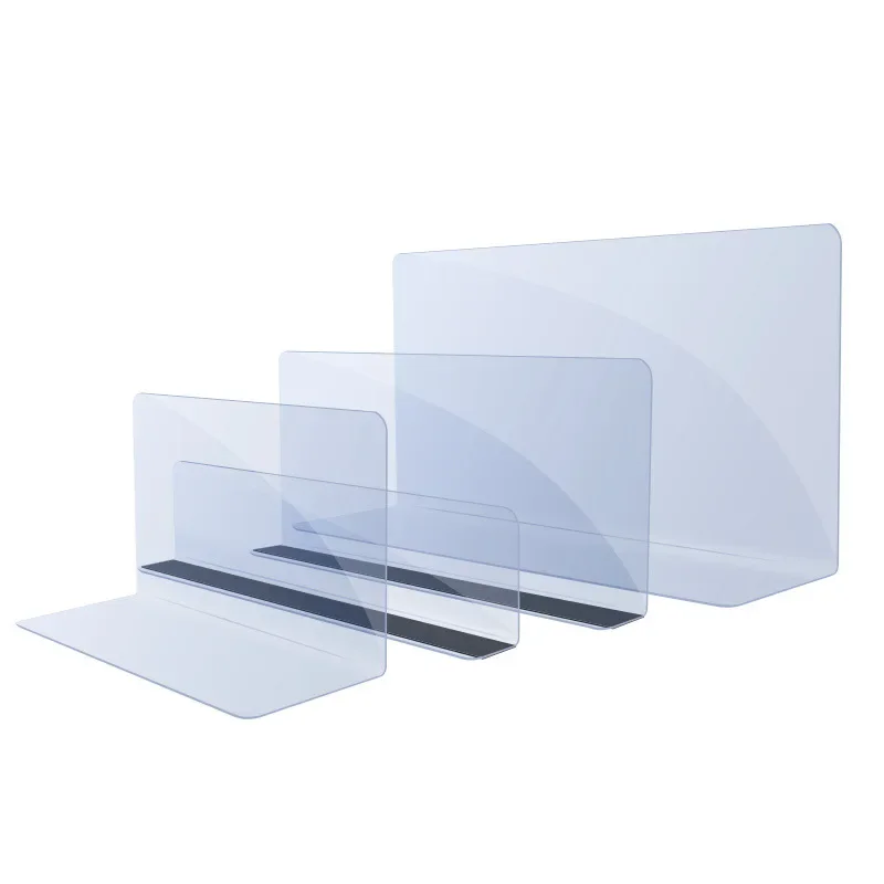 5 stücke Regal Teiler Schindel Transparent PVC L Geformt Schrank Regal Organizer Supermarkt Einzelhandel Waren Display Separator