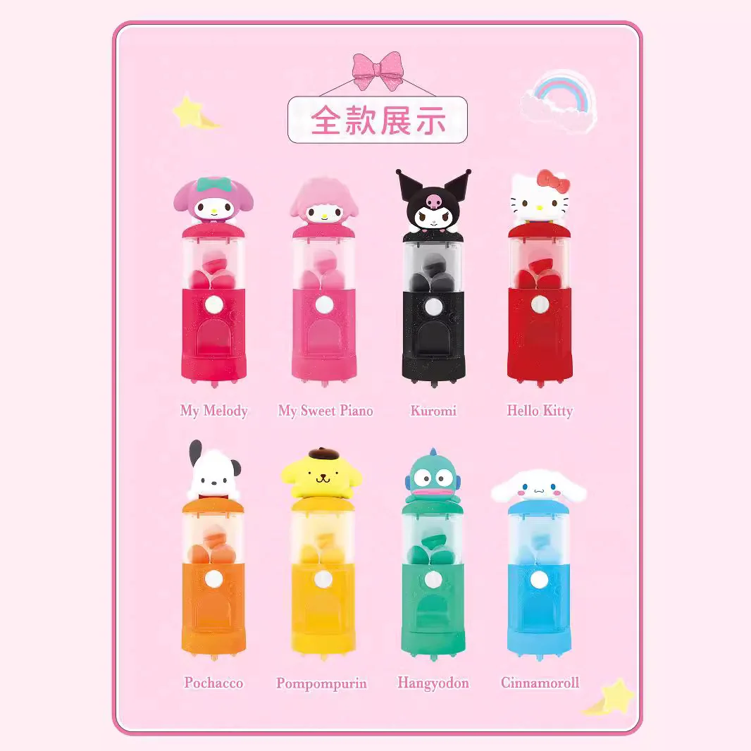 Authentic Sanrio Mini Twisting Egg Machine Blind Bags Toy Kuromi Pochacco Pom Pom Purin Hgangyodon Desktop Ornament Toy For Girl