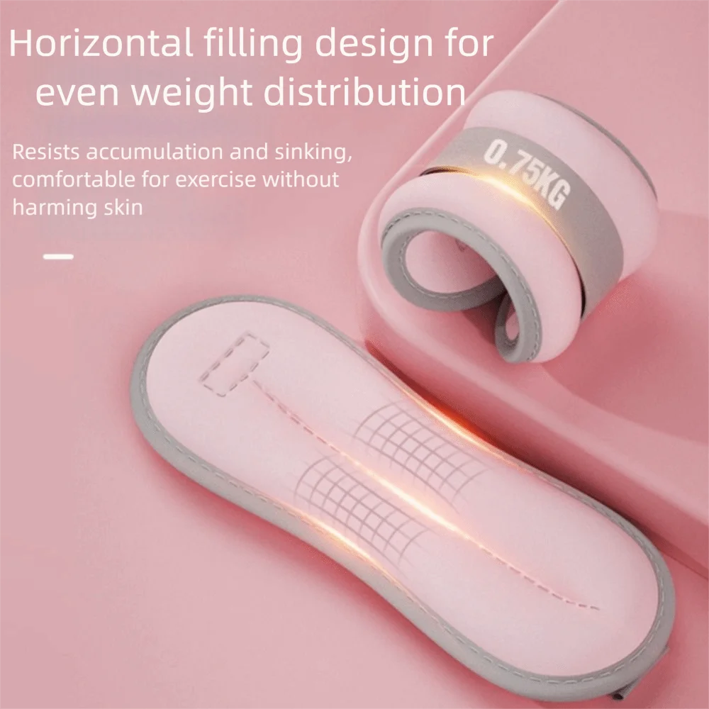 كيس رمل مرجح مسامي، رمل ناعم، أشرطة قابلة للتعديل، حزام ساق قابل للتعديل، غير قابل للانزلاق 360 درجة ° التفاف أوزان الكاحل المعصم #3