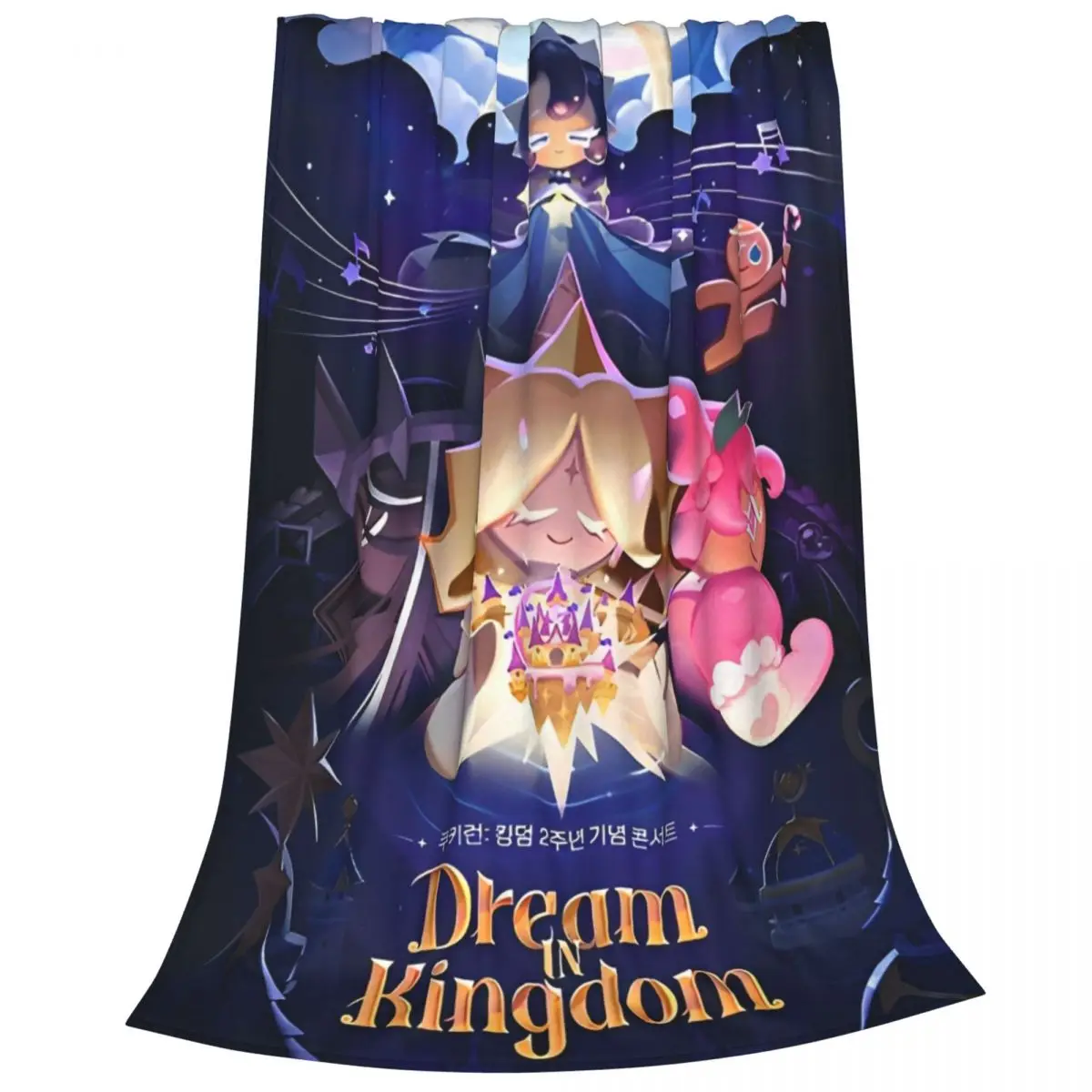 Cookie Run Kingdom Fleece Throw Blanket Action Game Blanket for Sofa Bedroom Soft Bedding Throws