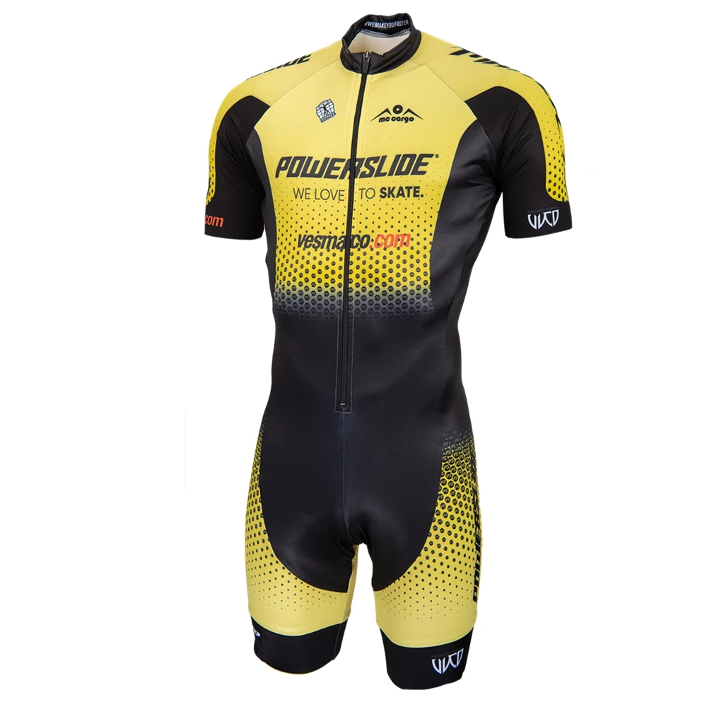 

Powerline Speed Inline Roller Skinsuit Summer Men Team Running Suit Short Sleeve Speedsuit Comfortable Fast Skating Clothing2022