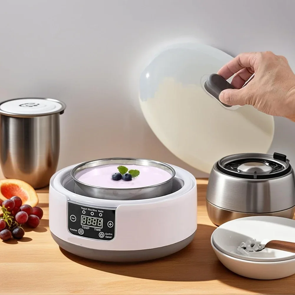 A47T 1-36 Hours Multi-Functional Constant Temperature Yogurt Machine, 1.2 Liters Capacity (Standard No Cup) EU Plug