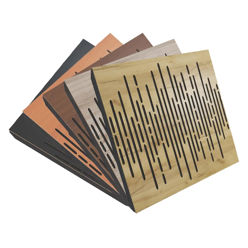 

Modern 600mmx600mm Hollow Pattern Acoustic Panels Soundproof Wall Decor MDF Custom Interior Design Panels