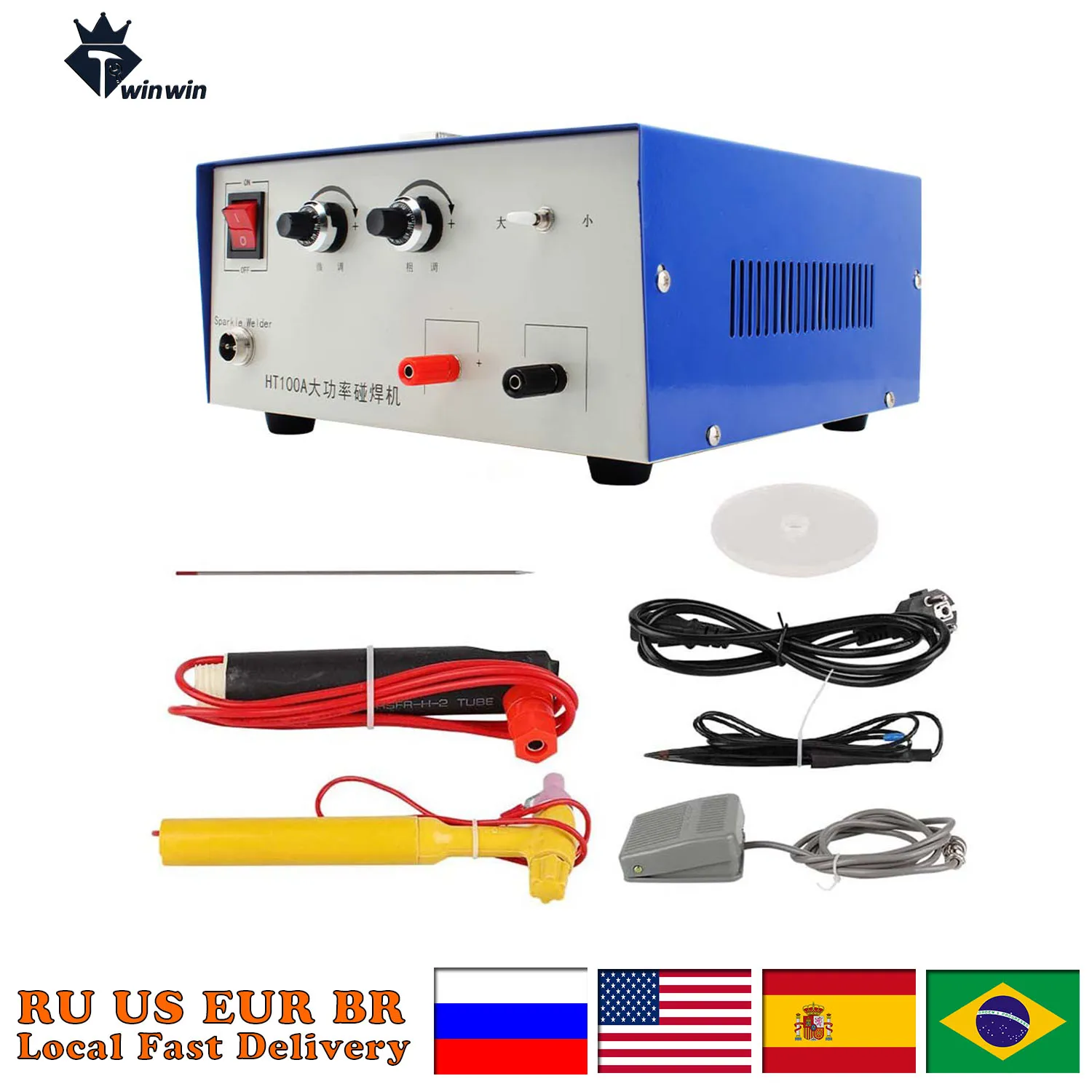 

Adjustable Pulse Spot Welder for Jewelry - 100A Jewelry Spot Welding Machine, 600W DIY Gold Silver Platinum Spot Welder