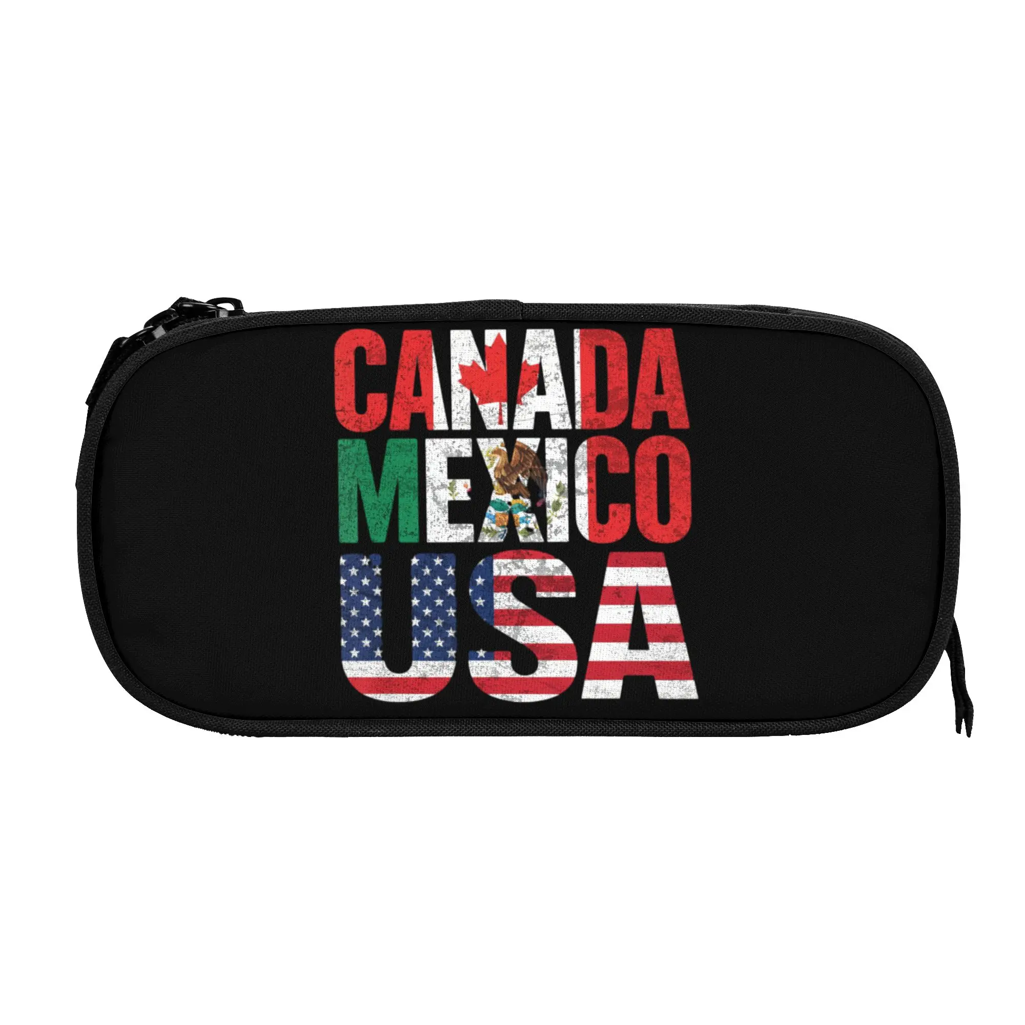 

Korean 2026 Football Soccer Cups Pencil Cases for Unisex Custom USA Canada Mexico Large Storage Pen Box Bag Stationery