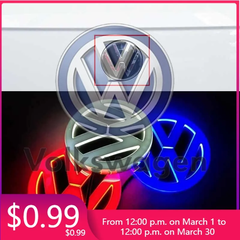 

Новые 11-см светодиодные эмблемы-наклейки для задней части автомобиля VW Volkswagen Jetta MK5 Golf, а также для VW Polo Golf Jetta, модные декоративные накладки 2026 года