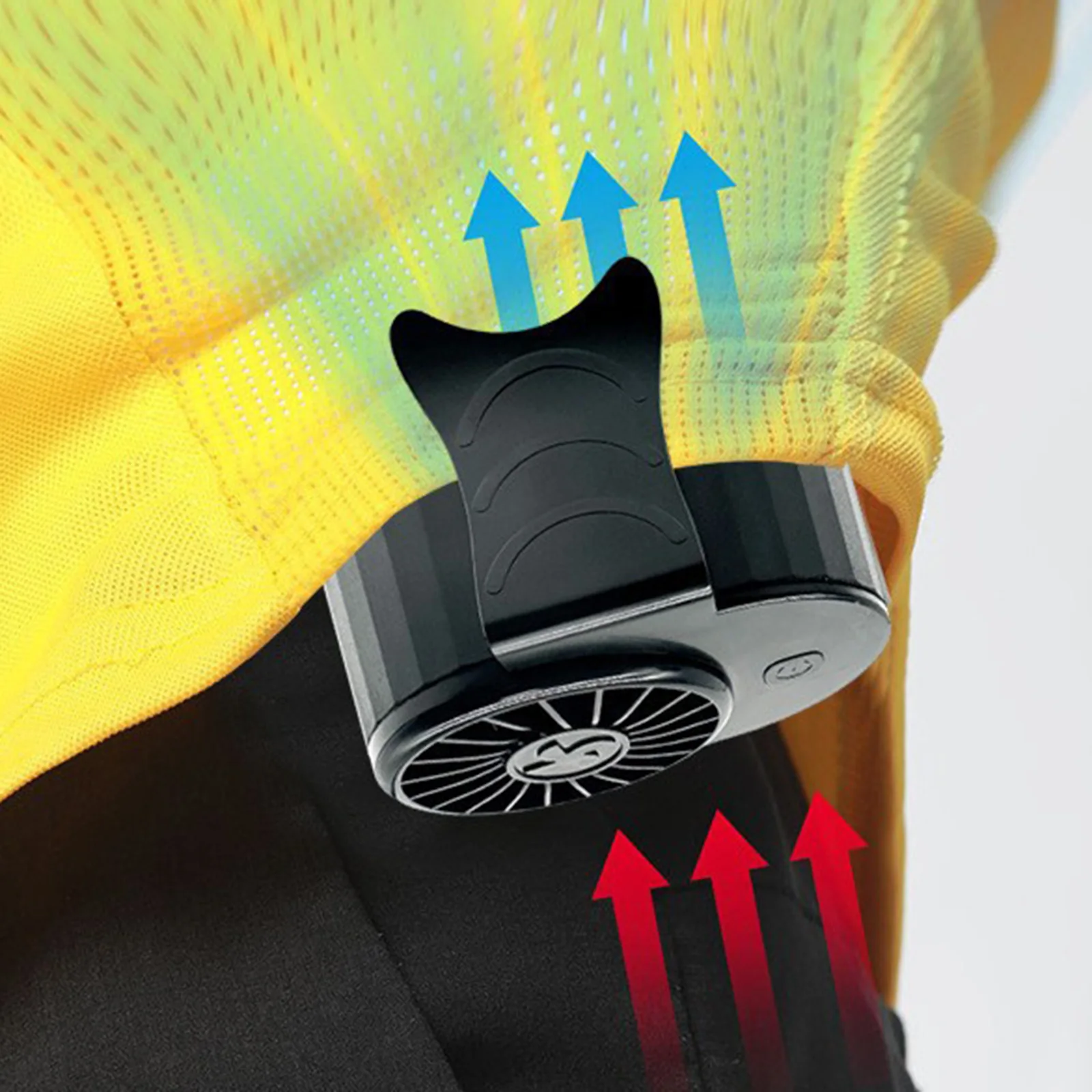 ポータブルウエストクリップファン,USB充電器,10000 rpm,4速,調整可能な冷却,旅行,キャンプ,登山,農場,屋外用のベルトファン