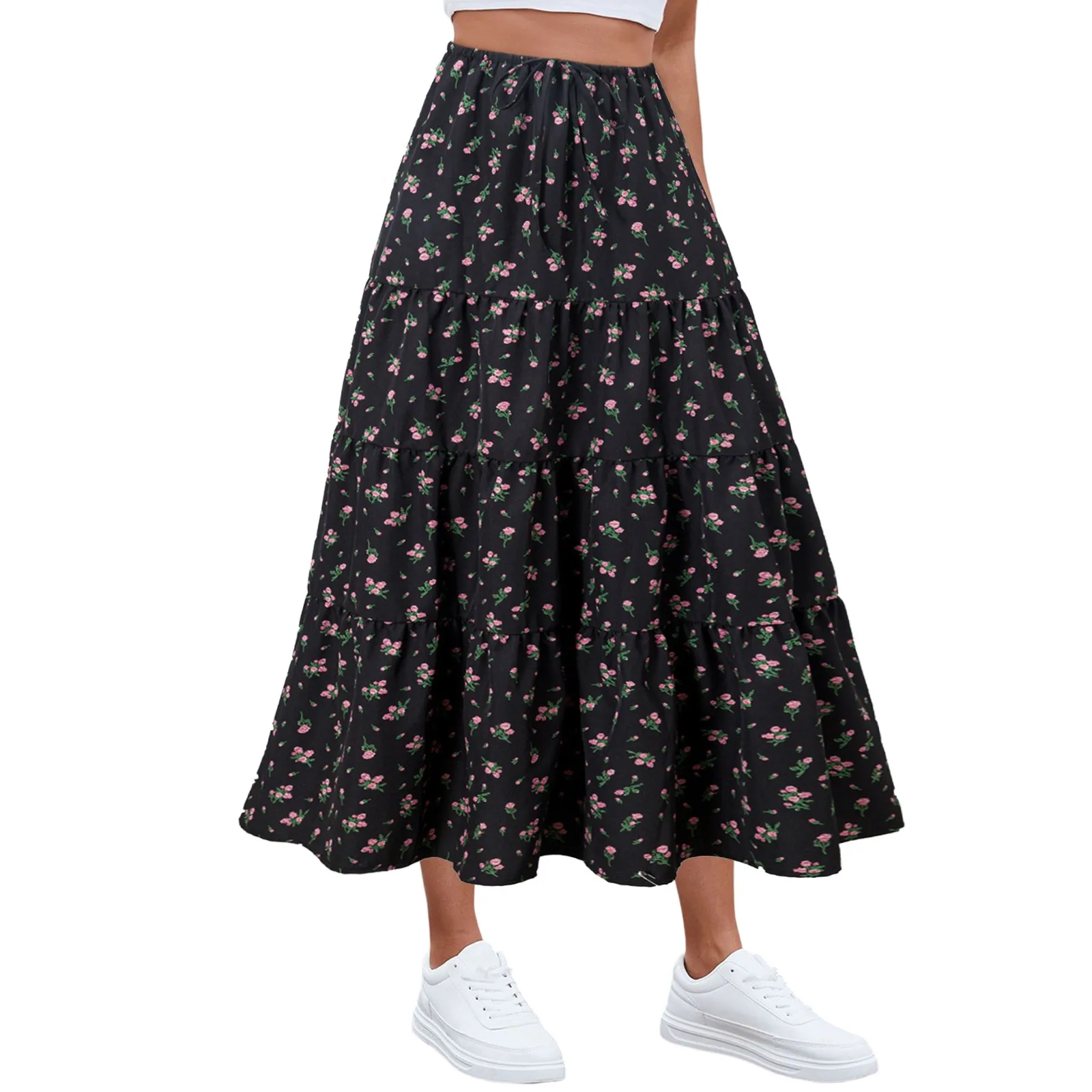 Y2k Kleidung Frauen Röcke Schlank Bodycon Gothic Kleidung Neue Elegante Alle-Spiel Frau Kleidung Casual Floral Gedruckt Ropa de Mujer