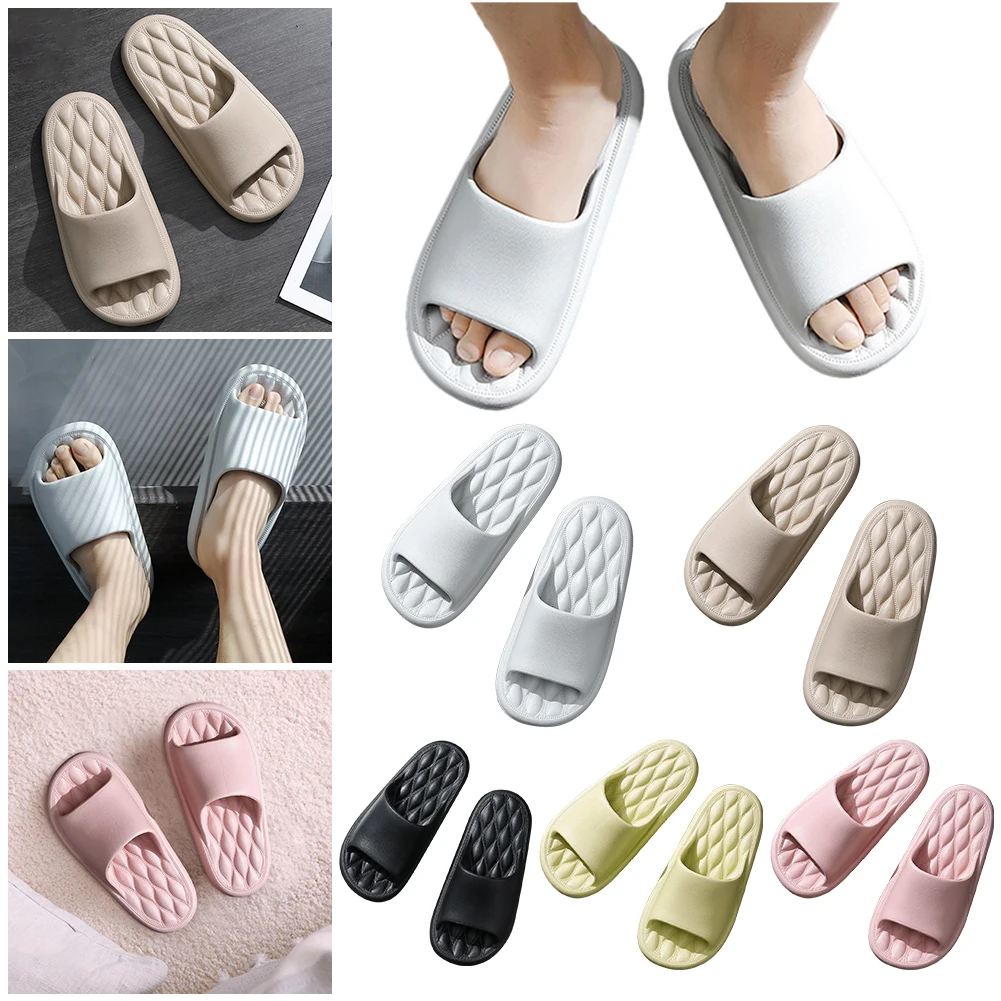 Thick Platform Cloud Slippers Men Women Beach EVA Soft Slide Sandals Leisure Men Ladies Indoor Bathroom Anti-slip Shoes 2024