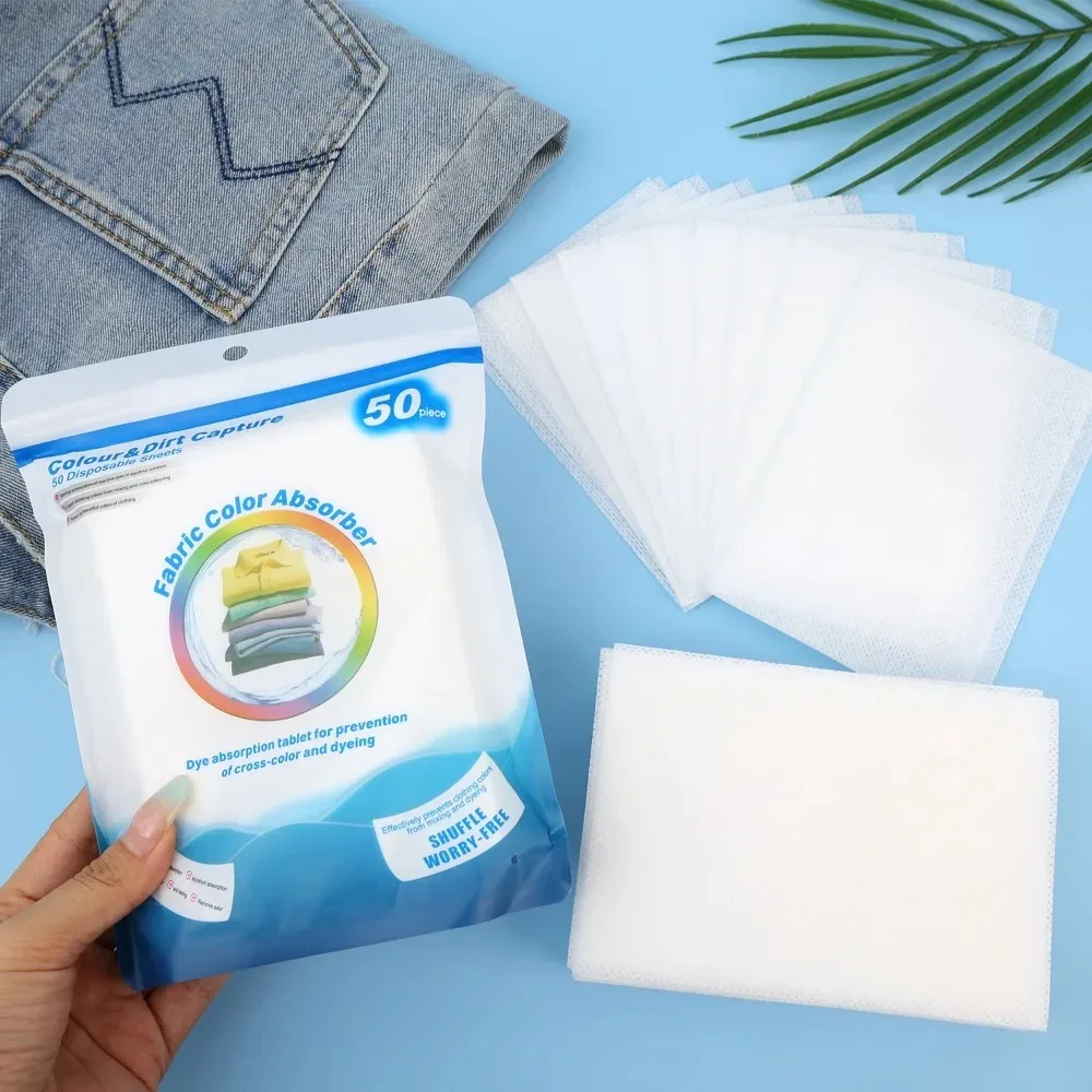 غسالة لون امتصاص ورقة الصباغة برهان صفائح الغسيل مكافحة تلطيخ الغسيل اللوحي اللون الماسك غير المنسوجة النسيج