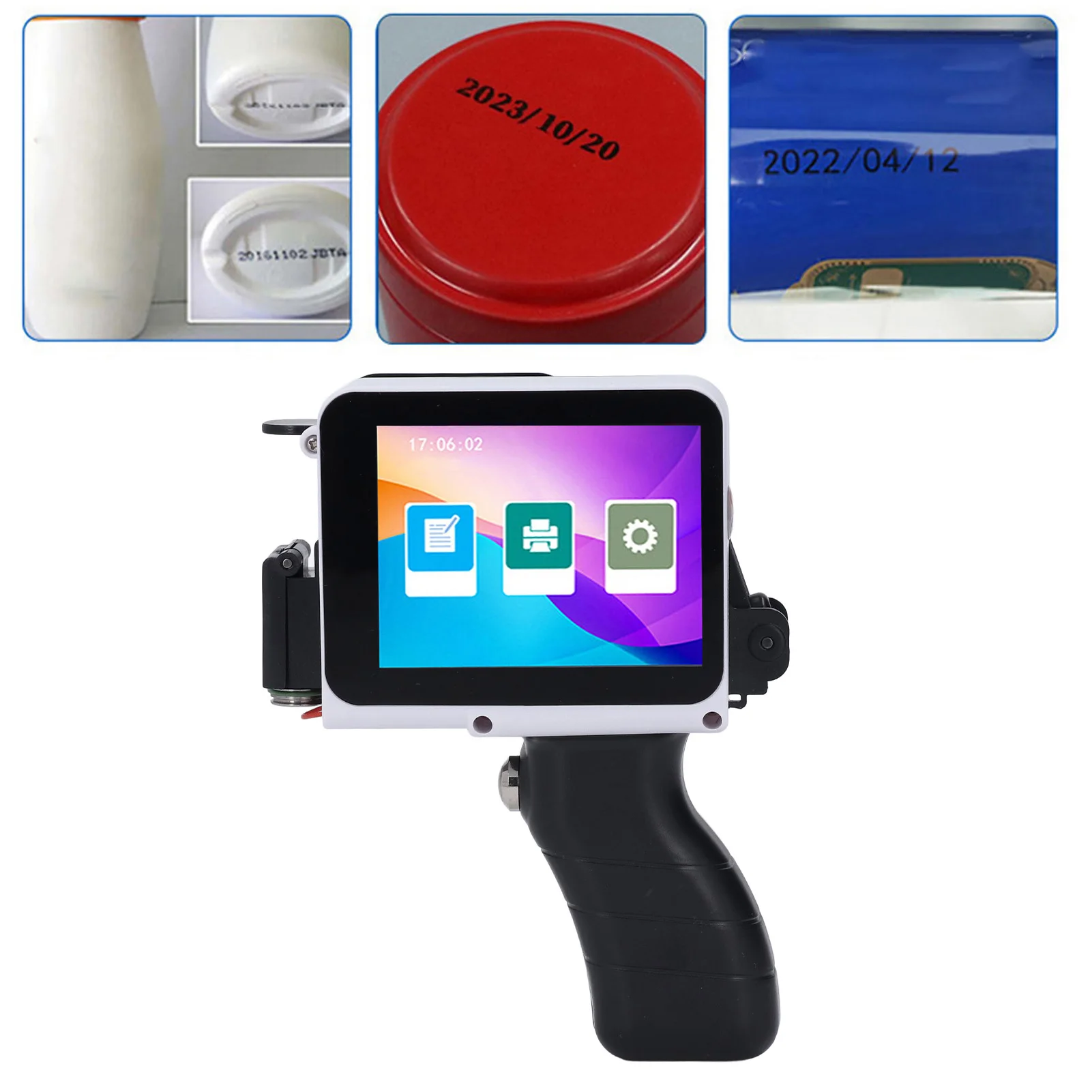 12,7 мм USB струйная печатная машина, портативная для штрих-кода, этикетки с датой, номер партии, принтер со штрих-кодом и датой, 300-600 точек на дюйм, регулируемый