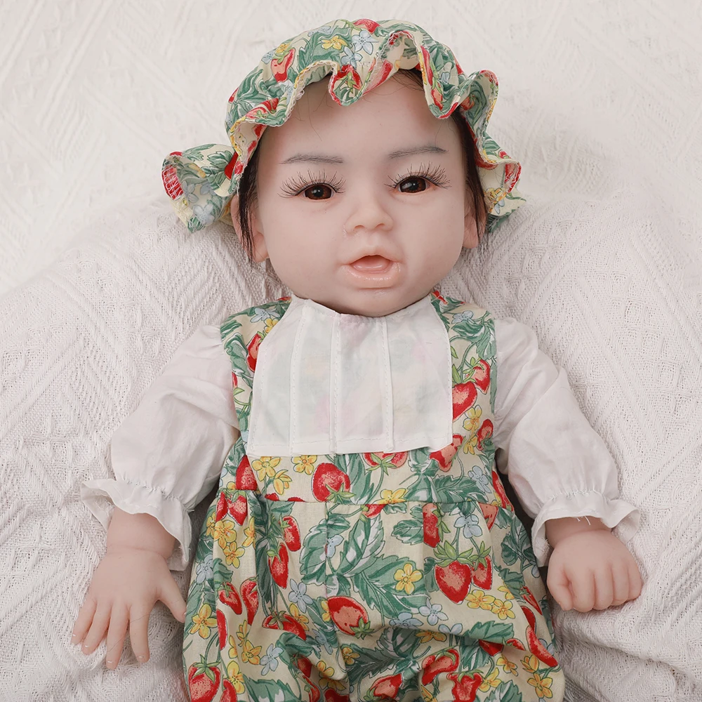 Herpinker 100% Silicone Reborn Baby Dolls Painted Realistic Newborn Lifelike Bebe Doll Wholesale Toys for Children Christmas Gif