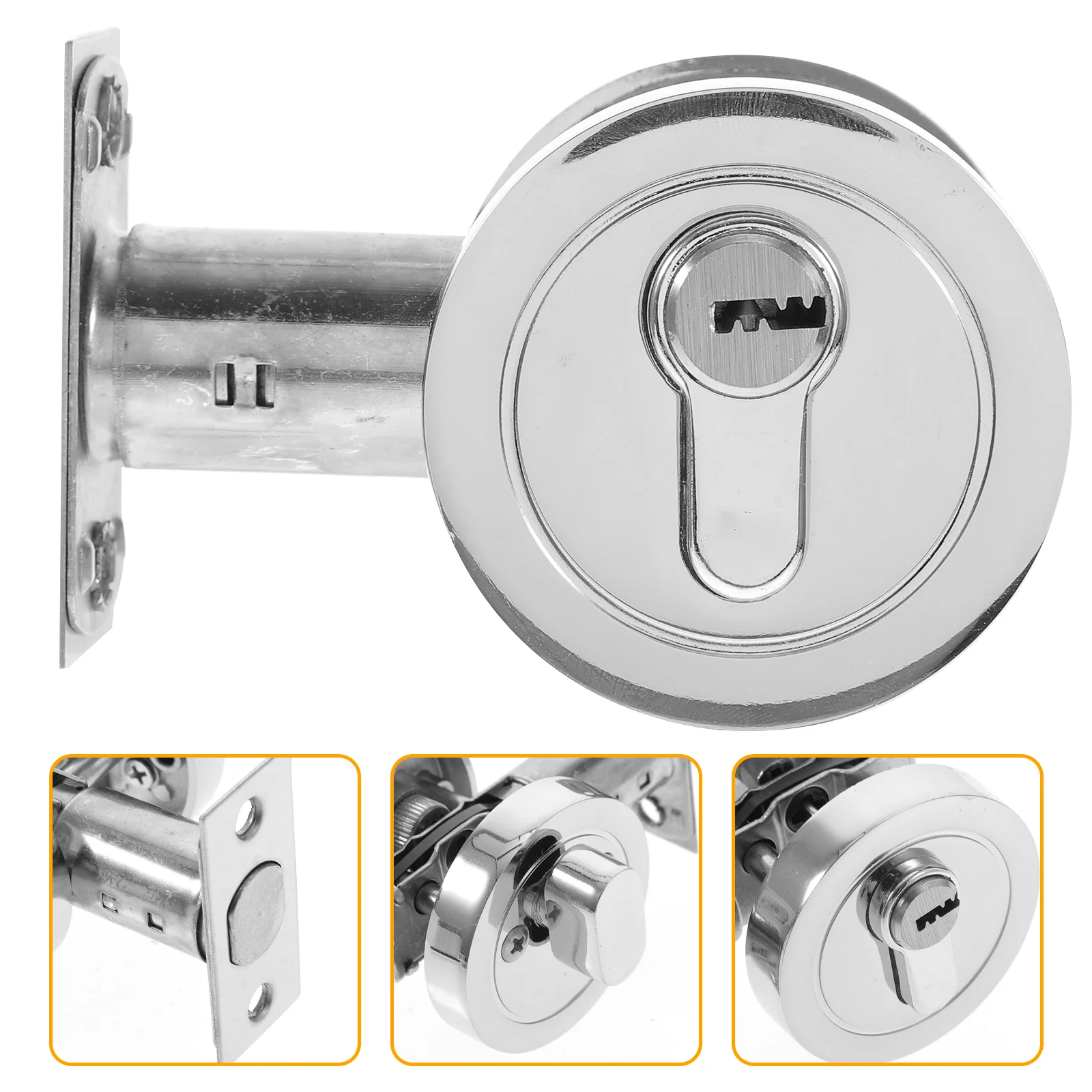 

Door Lock Handles Dead Bolt Single Cylinder Deadbolts Zinc Alloy Entry Locks for Doors inside