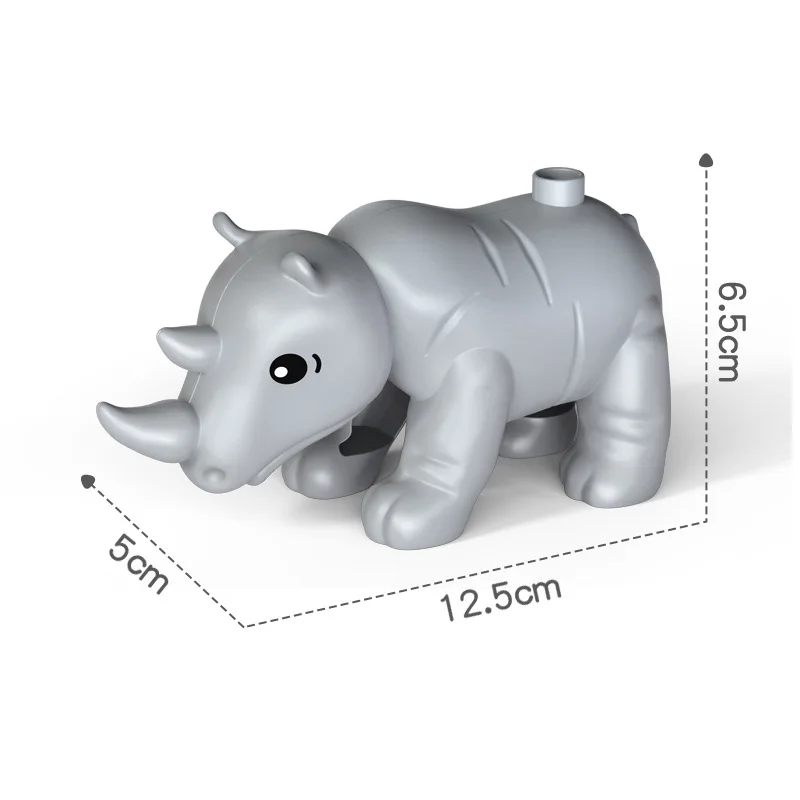 Duże Klocki Konstrukcyjne Krokodyl Lew Koń Słoń Kangur Szczeniak Dzikie Nowe Zwierzęta Miękki Gumowy Klock Zabawki Edukacyjne Dla Dzieci Prezent