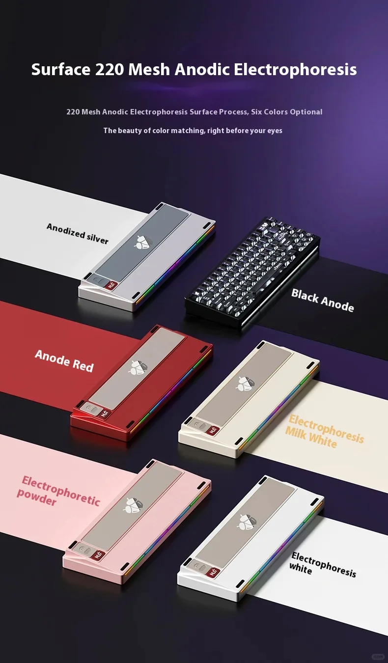 WEIKAV NUT65 기계식 키보드 키트 알루미늄 합금 3 모드 가스켓 게임용 키보드 RGB 빠른 분해 QMK/VIA PC 게이머