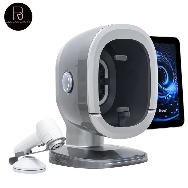 Analizador de piel 3D, máquina Facial, 19 indicadores precisos, sistema de predicción inteligente, analizador AI ultraclear de 36 megapíxeles
