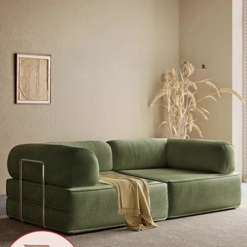 -*Italian Designer Vacuum Compressed Sofa Olive Green Soft Modern Vacuum Compressed Sofa Lounge Divano Moderno Furniture Home