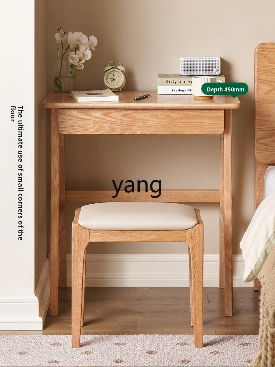 

LTT oak home desk small apartment dresser study writing table