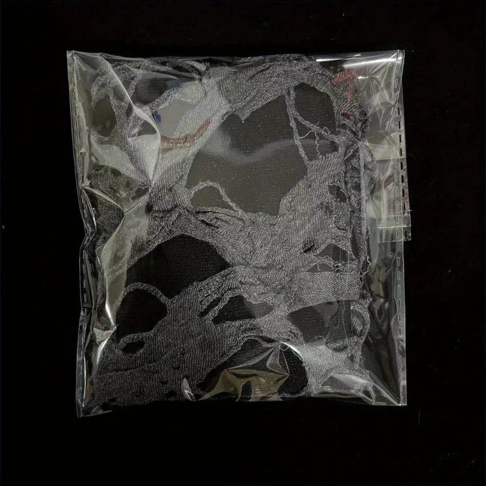 قفازات الهالوين الممزقة باللون الأسود - إكسسوار تنكري قابل للتمدد ومتوافق مع شاشة اللمس للنساء