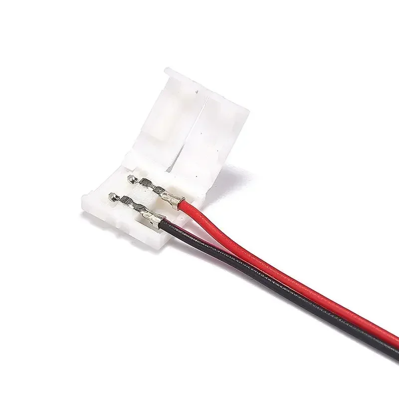 Câble de connecteur de bande LED, soudure gratuite, prise de fil électrique pour bande LED SMD 2835 5050, 8mm, 10mm, 2 broches, 4 broches, 12mm, 5