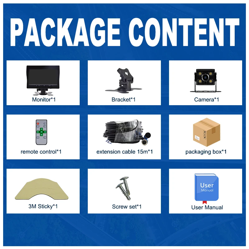 7 Polegadas Botão Operação HD 1080P Visão Noturna Colorida À Prova D 'Água 2CH Dash CAM