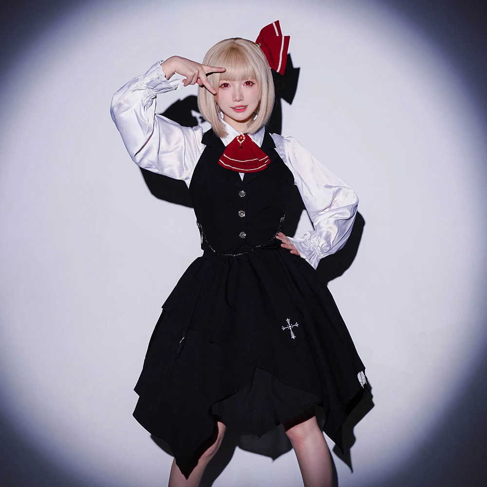 Disfraz de Rumia Cosplay para Halloween, fiesta de juegos de rol de Navidad, juego de cómic, vestido talla S-XL nuevo proyecto chaleco vestido de media falda