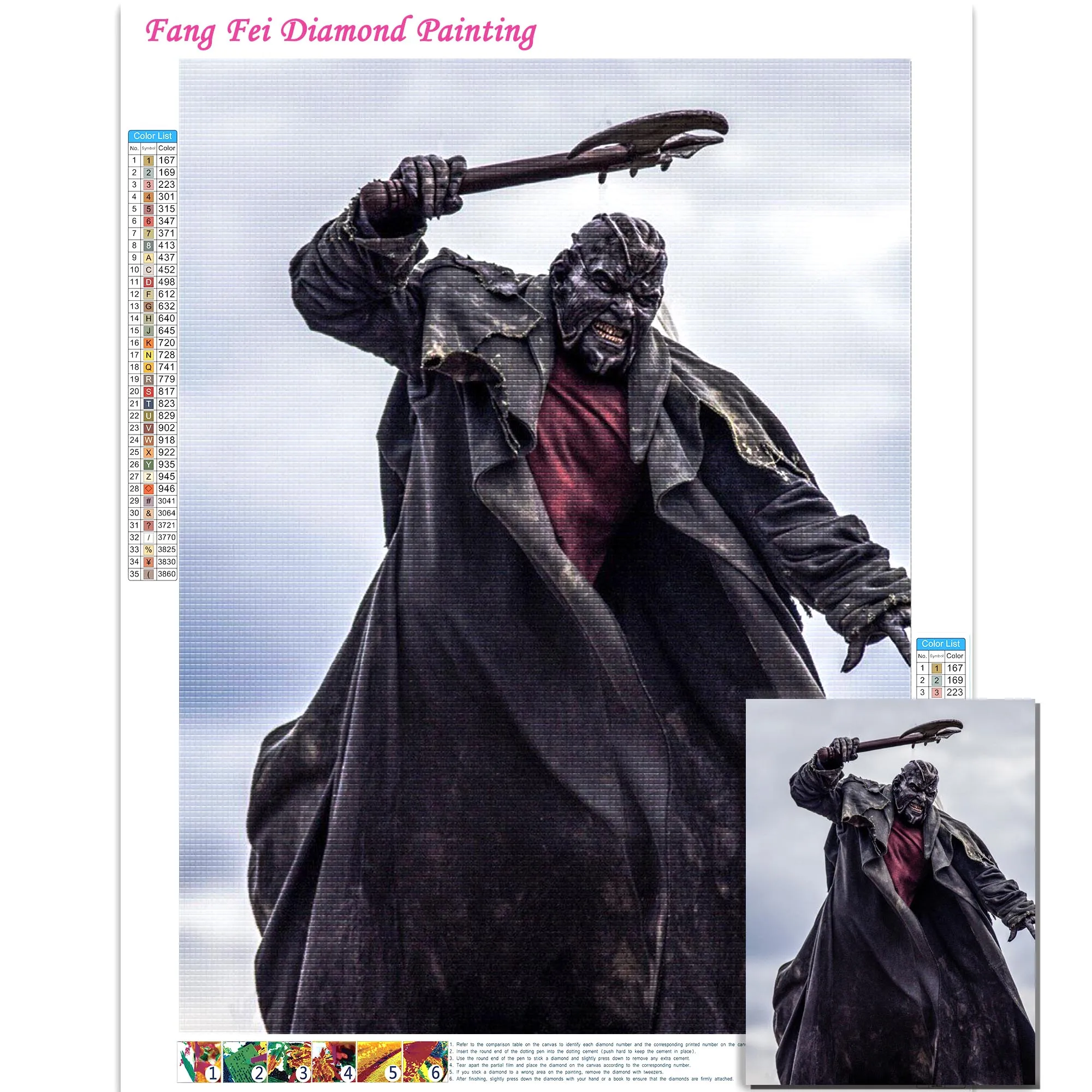 Full Drill Movie Jeepers Creepers Reborn Diamond Painting Horror Film Art Cross Stitch Kits Embroidery Picture Mosaic Home Decor - view 3