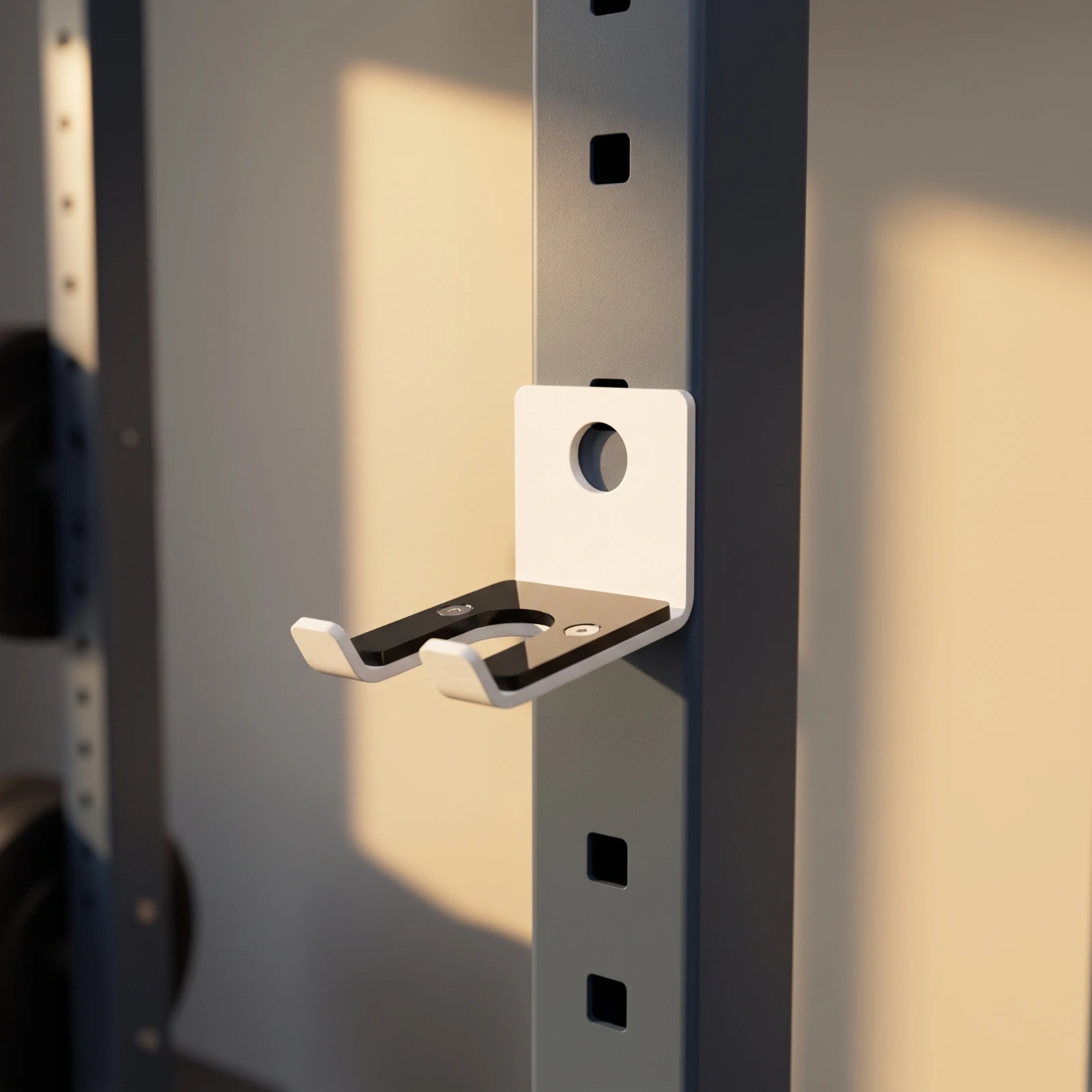 Barbell Storage Hook Heavy-Duty Squat Rack Hook Barbell Storage Bracket Powder-Coated Wall-Mounted Rack Rust-Resistant