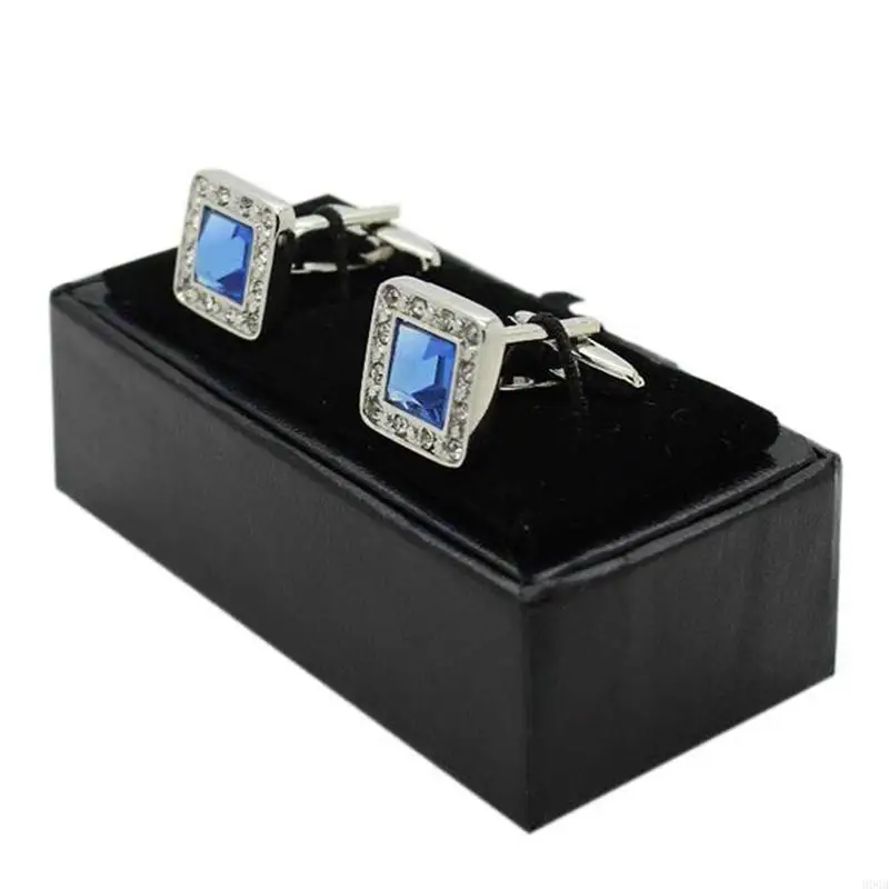 900B Travel Jewelry Box Ring & Cufflink Box Padded Jewelry Holder PU Leather Watch Storage Boxes Men & Women Jewelry Display