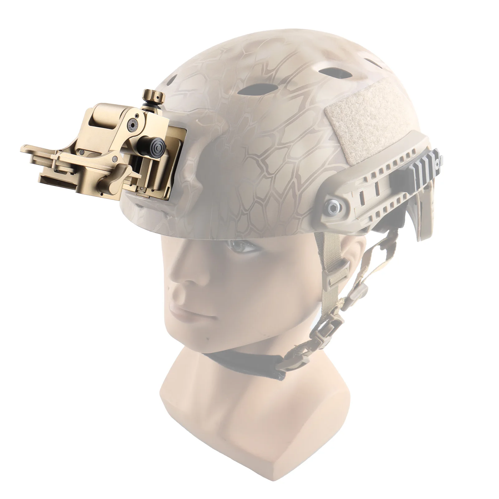 

YSS AKA II Tactical Helmet Mount - Interchangeable Horn & Dovetail Sockets & Anti-Wobble Design fit for PVS14,PVS15, PVS18