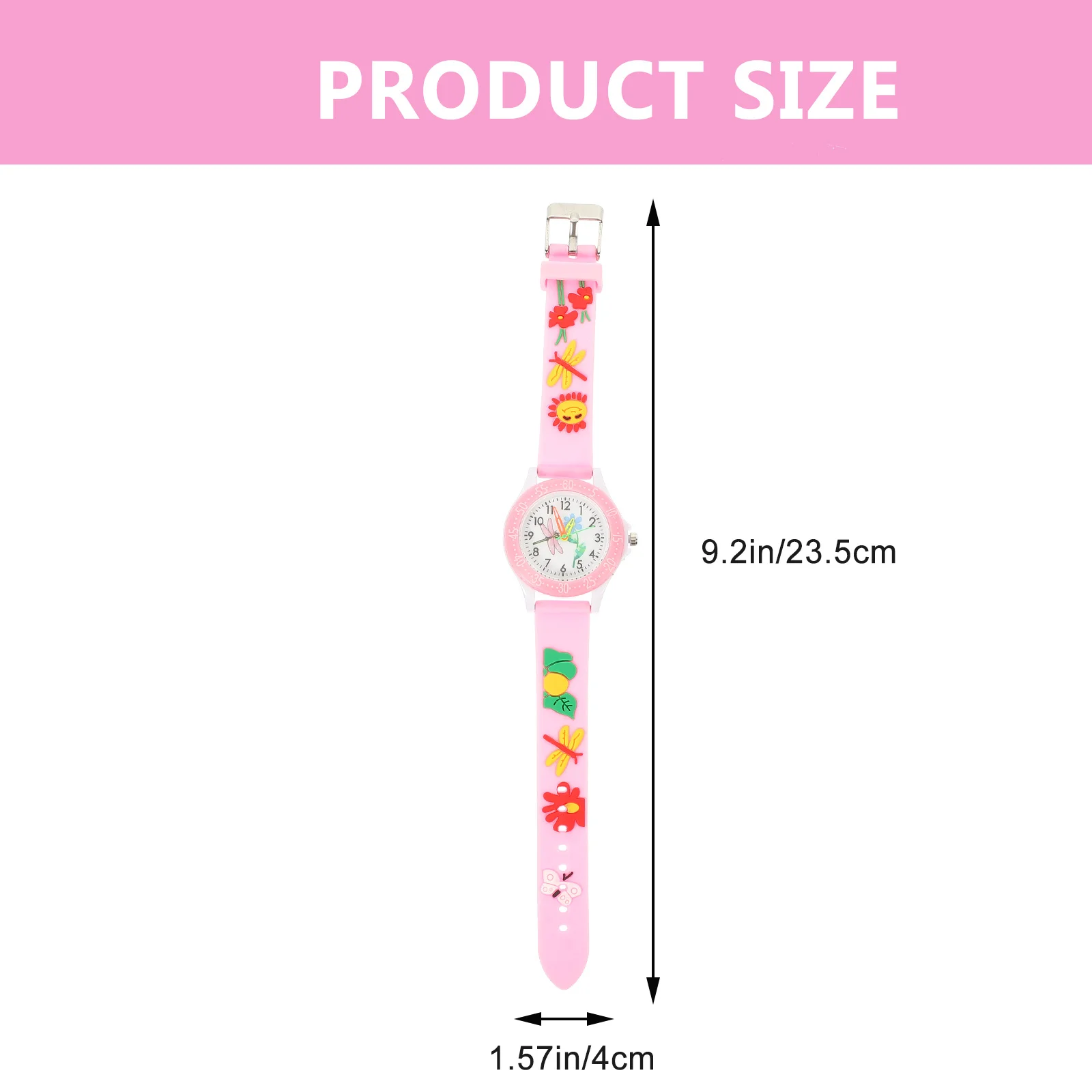 2 قطعة ساعة معصم ثلاثية الأبعاد ثلاثية الأبعاد للرسوم المتحركة الإبداعية المطبوعة ساعة مقاومة للماء هدية للطلاب اليعسوب #5