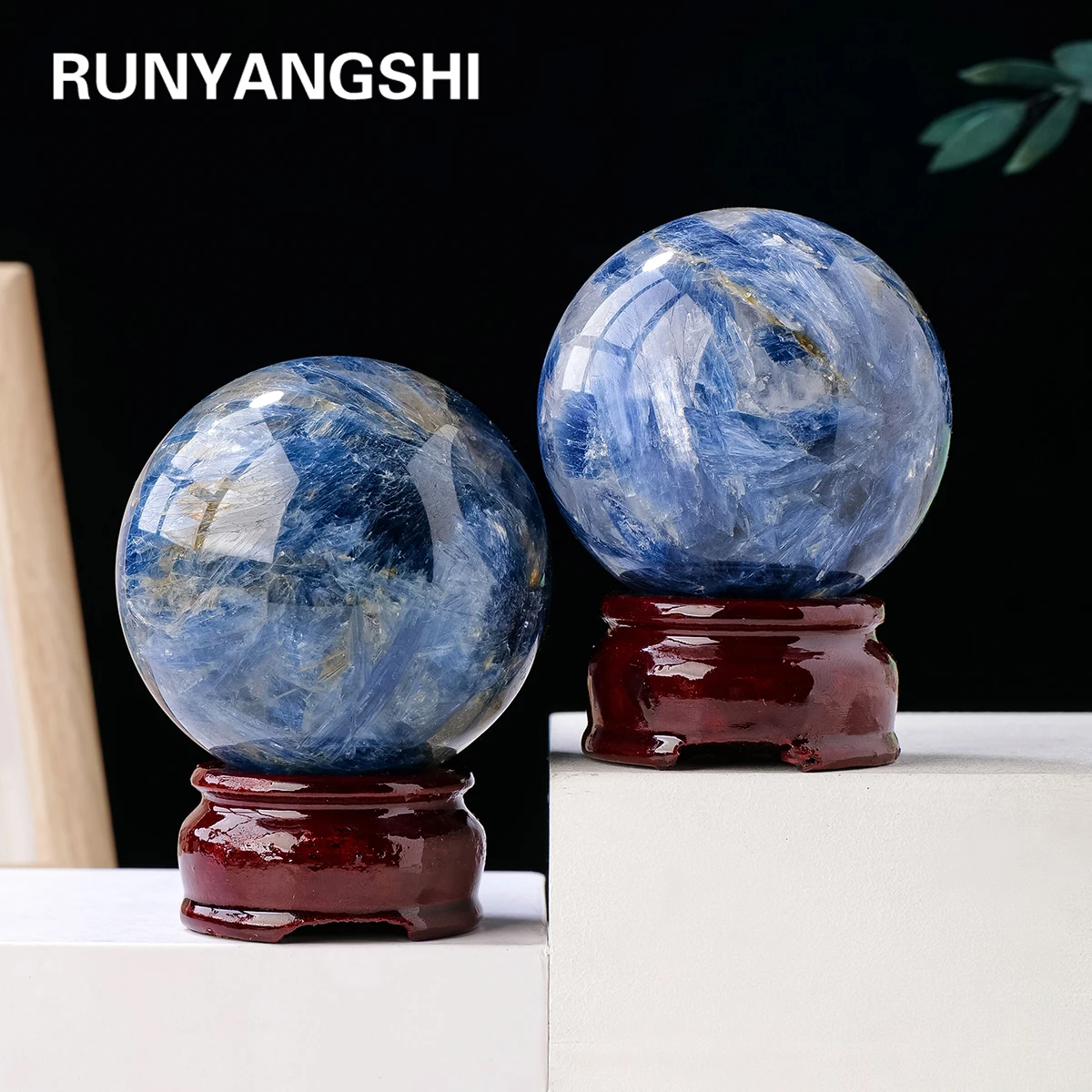 1PC Natural Blue Kyanite Rough Polished Mineral Sphere Healing Crystal Ball Decoration Gemstone Specimen